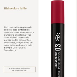 SALERM Lipstick - Hydracolors Shine - Sweet Strawberry - Creamy Texture - Full Coverage and Long Lasting - Moisturising Lipstick - Gloss Effect