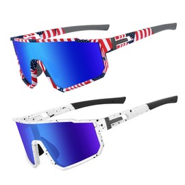 Derowern 2 Pack Youth Baseball Sunglasses, Kids Polarized Sports Sun glasses, TR90 Frame UV400 Protection Softball Cycling Glasses