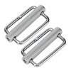 2Pcs Slide Buckle 316 Stainless Steel Rectangle Adjustable Knurled Roller