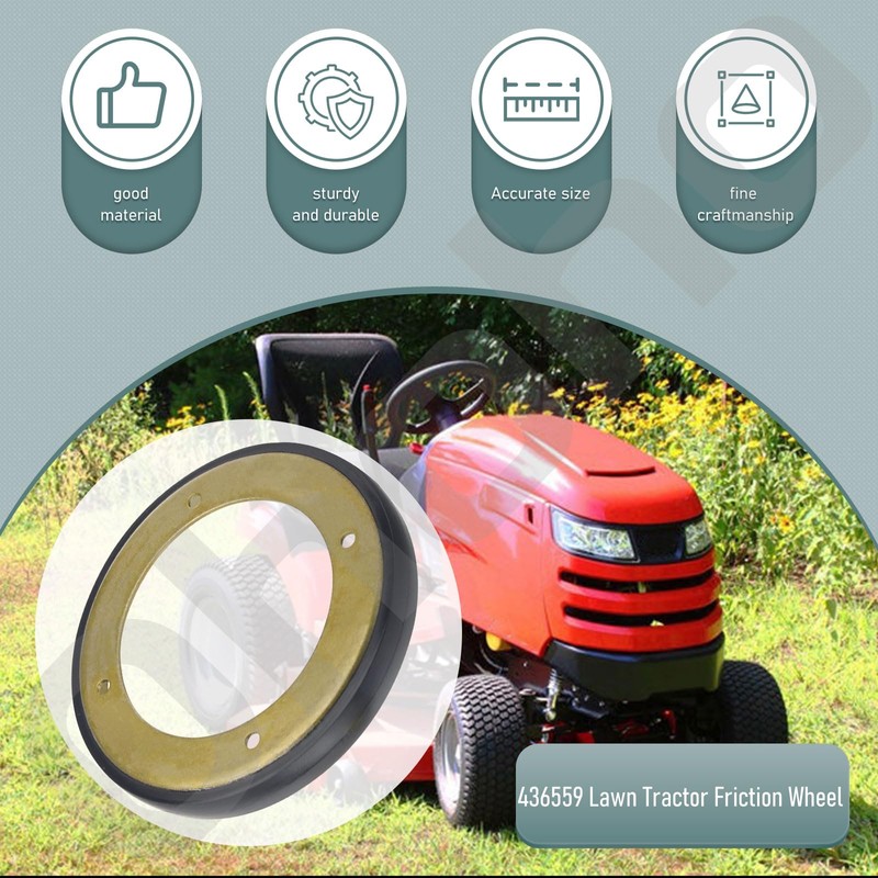 436559 Lawn Tractor Friction Wheel Compatible with Husqvarna/Craftsman Lawn Tractor