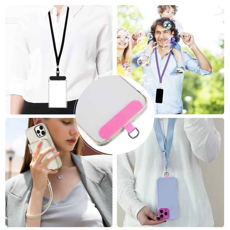 Yuomeaz 12 Pcs Phone Tether Tab, Safety Lanyard Patch Adjustable