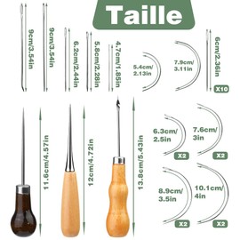 Upholstery Repair Kit, 48 Pieces, Leather Sewing Kit with Upholstery Thread, Sewing Punch, Sewing Kit, Leather Sewing, Sewing Kit for DIY Repair