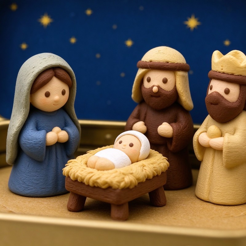 Mini Nativity Scene in a Metal Box – Portable Christmas