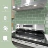10 Sheet Thicker Subway Tiles Peel and Stick Backsplash,12"x12" Green