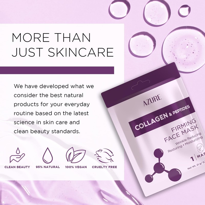 Azure Cosmetics Collagen & Peptides Lifting Facial Sheet - Restoring,