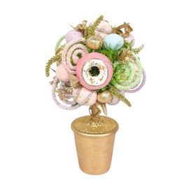 Holiday Tree Easter Pastel Sweet Topiary – Whimsical Easter Decorations | Centerpiece for Tabletops & Entryways