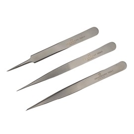Bergeon 7024-P03 Watchmaker's Tweezers "B-JET" made of antimagnetic steel, 3 pieces, 7024-1 7024-3 7024-5