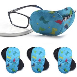 runrayay 6Pcs Eye Patches for Kids Girls Boys, Eyepatch for Glasses to Cover Either Eye Cartoon Eye Patching Fabric Patch for Treating Lazy Eye Amblyopia Strabismus