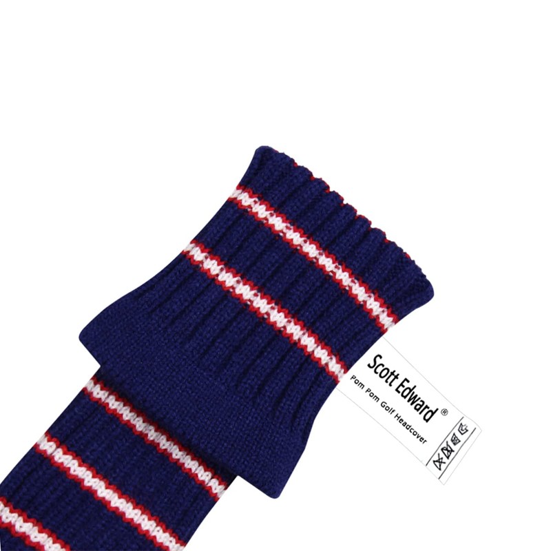 Knitted Pom Pom Golf Headwear Set for Driver Wood, Fairway