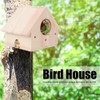 Outdoor Innovative Wooden Bird House Birds Nesting Breeding Cage Ornament