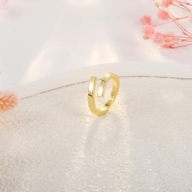 14k Gold Fillled Toe Rings for Women Opal Hug CZ Snake Leaf Adjustable Toe Rings Open Foot Jewelry for Summer (Glossy)