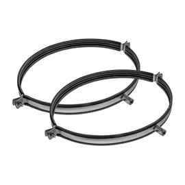 Vent Systems 10" Inch Pack of 2 - Pipe Clamp with Rubber Gasket - Galvanized Steel Clamp - Pipe Hanger for Vent Duct Connection to the Wall or Ceiling - Mounting Bracket Clamp for 10" Ducting