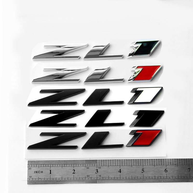 2pack OEM Black ZL1 Emblem Badge Letter Rear Side Zl1