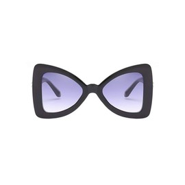 willochra Hand Made Pearl Sunglasses Women's Oversize Large Bow Tie Shape Summer Stylish Butterfly Sunglasses UV400 (black)