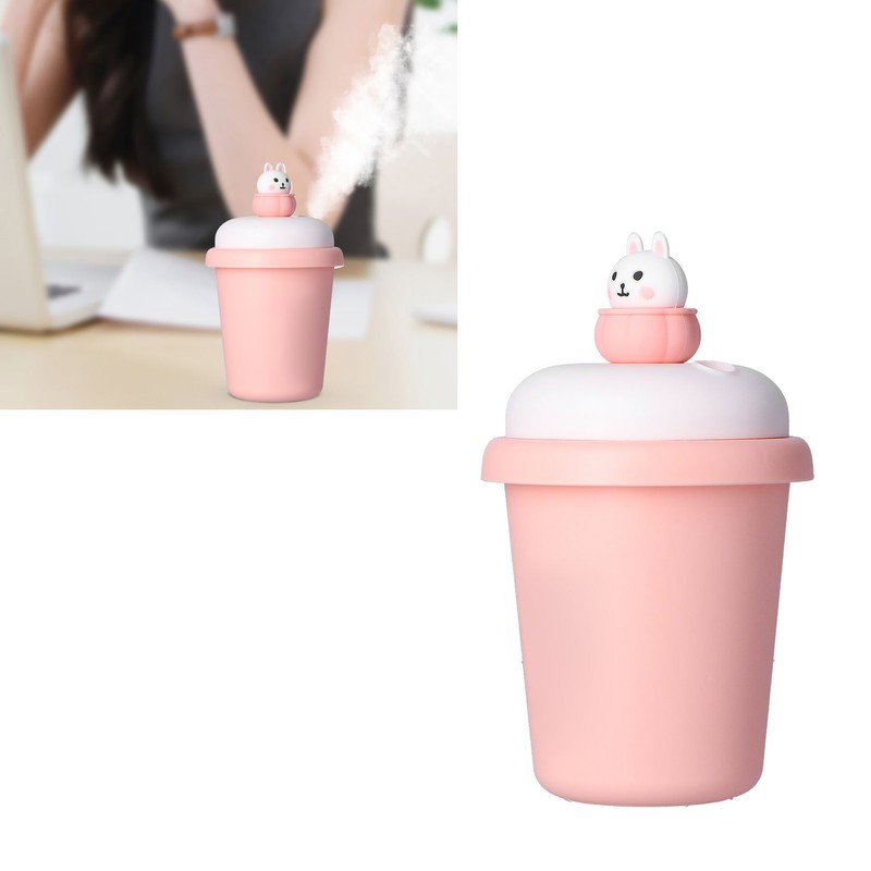 Humidifier Pink Milk Tea Cup Humidifier Small Desktop Bedroom Bedside