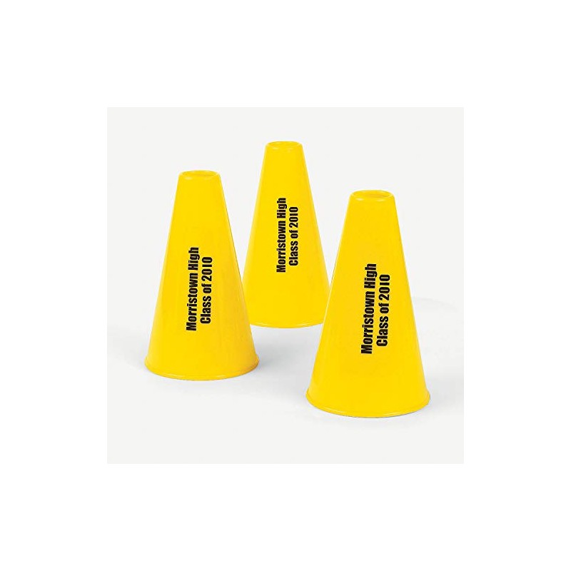 Fun Express Yellow Plastic Megaphones, 12 Pieces