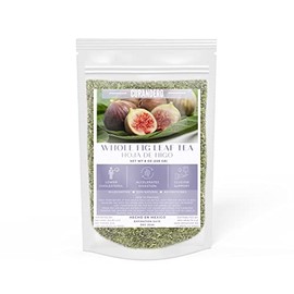 Curandero | Fig Leaf Herbal Tea 8 oz (226gr) Whole Dried Leaf (Hoja De Higo) | Stand Up Resealable Bag | Wildcrafted, Organic 100% Natural No GMO´s.