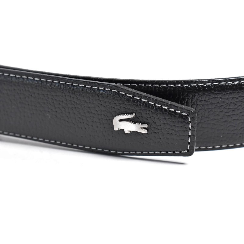 Lacoste LB84670 Men's Cow Leather Business Belt, dark brown