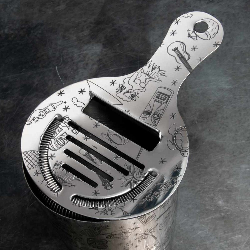 Urban Bar 5 Piece Cocktail Set with Tiki Decoration in