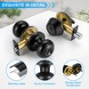 Plustool 4 Pack Front Door Lock Set,Matte Black Exterior Door