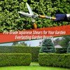 SUIZAN Hedge Shears 21.3" - Professional Japanese Garden Clippers for