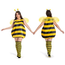 Bee Costume Adult Bee Costume Women's Large Sizes 54 56 Carnival Costumes Fancy Dress Costume Women