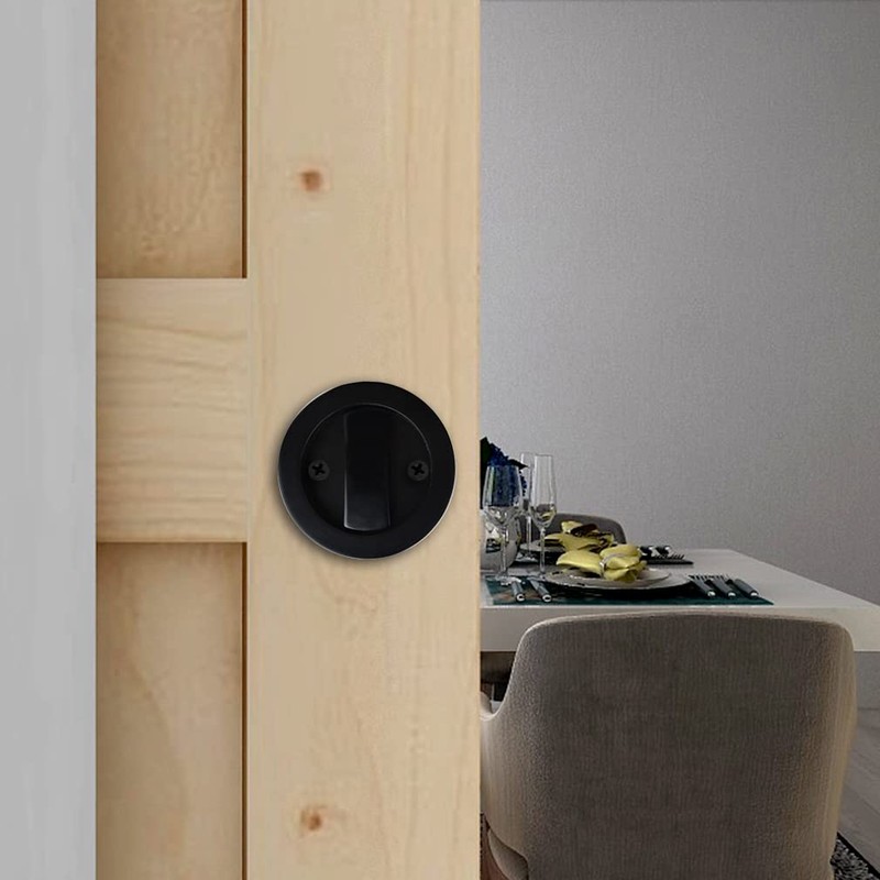 CCJH Invisible Barn Wood Sliding Door Gate Cup Handle Lock