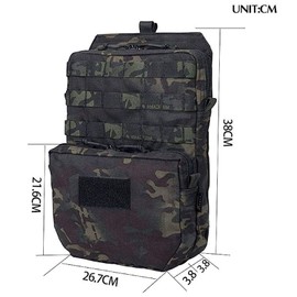 EXCELLENT ELITE SPANKER Tactical Molle Hydration Backpack for 3L Drinking Water Bladder Molle Vest Accessories Hydration Backpack Multicam (Multicam Black)