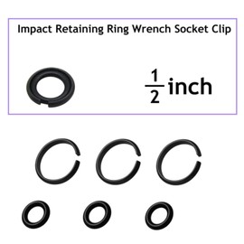 TALSWIF (6+6 Sets) 1/2” Impact Retaining Ring Friction Ring & 3/8” Impact Retaining Ring Friction Ring Anvil Clip with O-Ring for Electric Pneumatic Type Impact Wrench