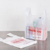 Plastic Bag-White Plain Thank You T-Shirt Bag 11.5"x6.5"x21.5" (White Thank