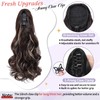 Wirctp Ponytail Extension,16" Claw Clip in Ponytail Extensions Long Curly