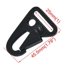 Bluemoona 5 Pcs - 1" 25mm Sling HK Clips Spring Gate Snap Olecranon Hook Webbing Strap Buckles (Bronze), Bronze, 1"(25mm)