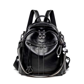 BUKESIYI CCDE78242 Women's Bag Backpack Handbag Women Backpack Small Anti-Theft School Backpack Laptop Weekender PU Leather, black