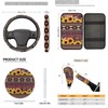 Cxdvotvy Aztec Sunflower Cow Car Seat Cover Full Sets, 16