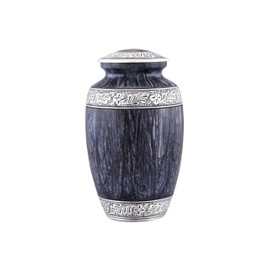 Cremation Urn for Human Ashes – Large Adult ERN for Ashes – Funeral Urn for Men & Women – Memorial ERN for Loved Ones – Burial Urn for Home, Columbarium, or Funeral Service (Grey, Adult)