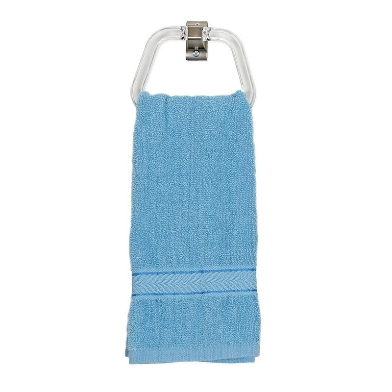 EZ-FLO Bathroom Towel Ring with Exposed Screw, Brushed Nickel, 16232