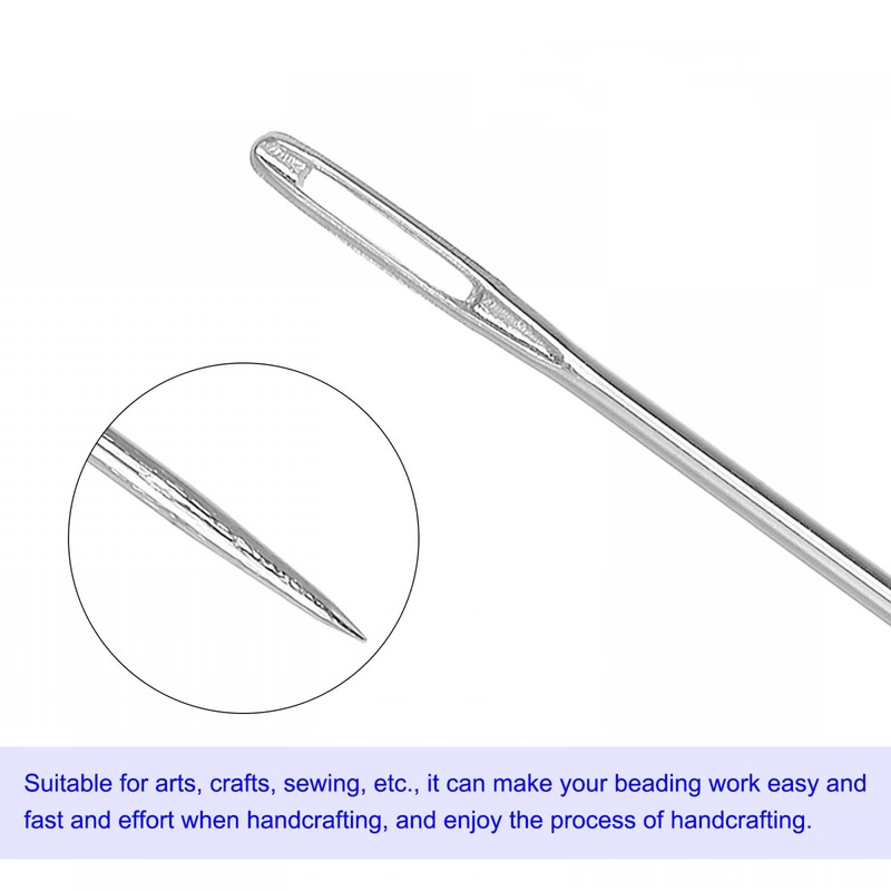 Unifizz 120mmx0.55mm Stainless Steel Long Straight Sewing Needles Embroidery Beading