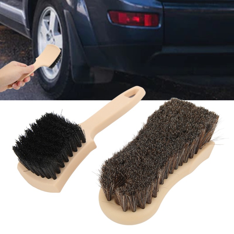 Car Wheel Tire Cleaning Brush Horsehair Interior Exterior for Leather