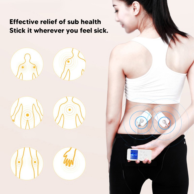 Dual Output Muscle Stimulating Machine Multifunctional Rechargeable Electronic Pulse Massager