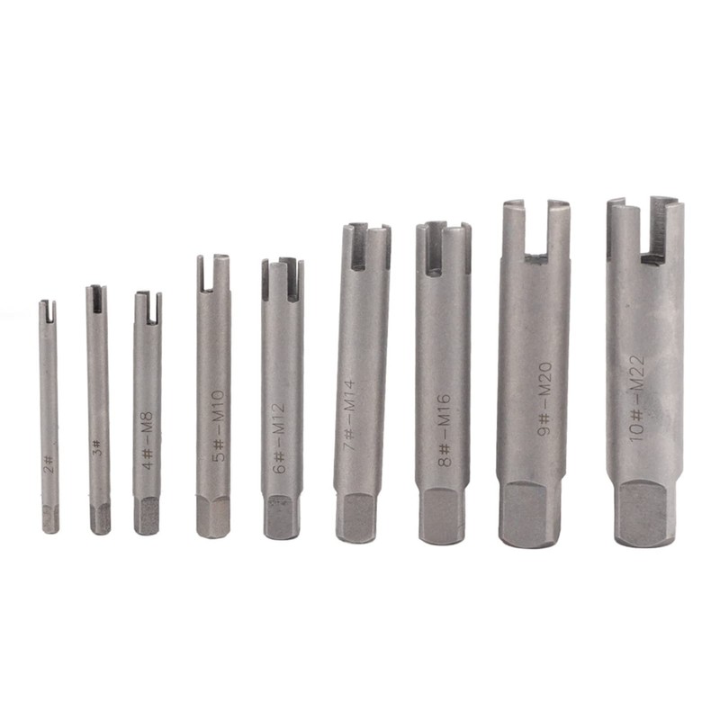 9 Pcs Tap Extractor Set 3/4 Flute Broken Head Screw