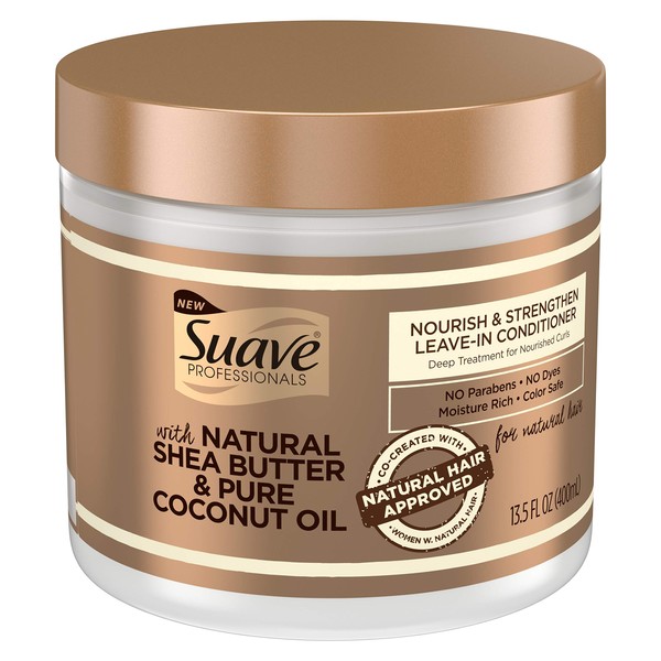 Suave Professionals Natural Shea Butter Coconut Nourish & Strengthen Leave-In Conditioner 13.5 fl oz