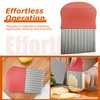 Crinkle Cutter for Veggies, Potato Fruit Wavy Chopper, Waffle Fry