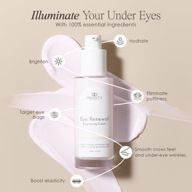 Eye Renewal Brightening Cream by Project E Beauty | Advanced Anti-Aging Under Eye Cream | Visibly Reduces Wrinkles, Puffiness & Dark Circles | Intensive Hydration | Illuminates & Firms | 1.6 fl. oz.
