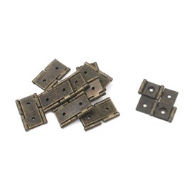 Tulead Bronze Folding Double Hinges Acting Screen Hinges Door Hinges 2.1"x1.85" Iron Cabinet Hinges Pack of 10 with Mounting Screws