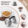 Stainless Steel Refillable Coffee Espresso Capsules, Reusable Coffee Pods Compatible