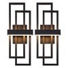 LamQee Black LED Wall Sconce Set of 2, 20" Modern