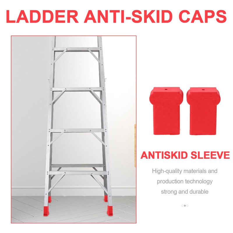 ANDRESLAD 2pcs Ladder Top Protector Pads Non-Slip Ladder End Caps