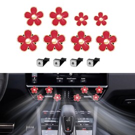 8PCS Daisy Flower Air Vent Clip Accessories, Air Conditioning Outlet Clip, Car Air Freshener Dashboard Accessories Charm, Auto Decorations Interior Universal Car Fresheners for Women