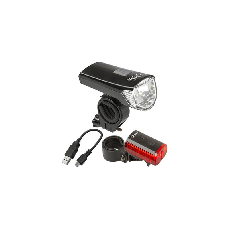 M Wave Atlas K11 USB 28 LED Set, Black, One