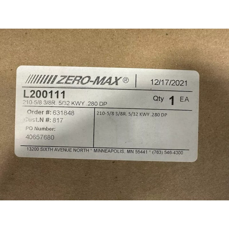 Zero-Max Zero Max Overhung Load Adaptor (210-5/8 3/8R, 5/32 KWY